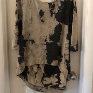 Sweatshirt material distressed top